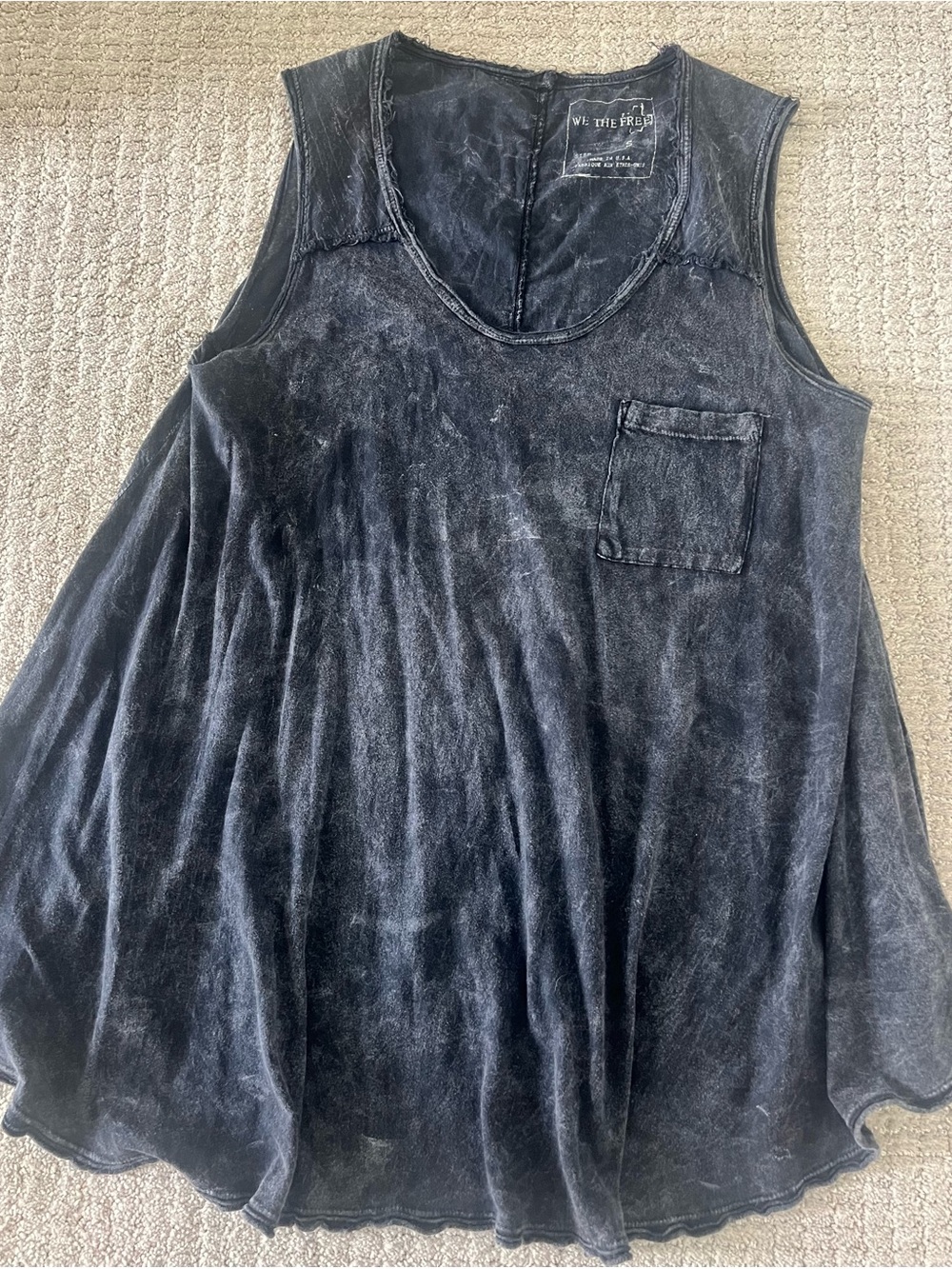 We The Free Washed Black Tank Top